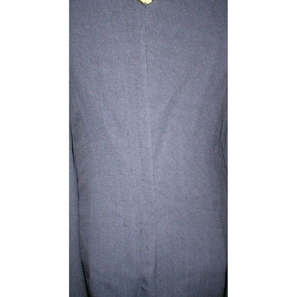 New Womens NWT 40 Italy Vionnet Paris Dress Gown 4 Designer Navy Blue Cupro Silk - Picture 11 of 12